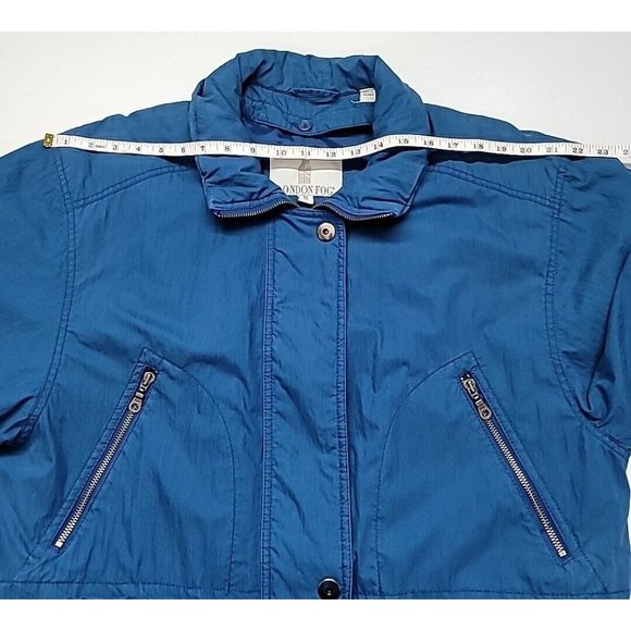 VTG London Fog Mens Blue Winter Coat Size Medium Oversized W Lining *Read* - Picture 7 of 16